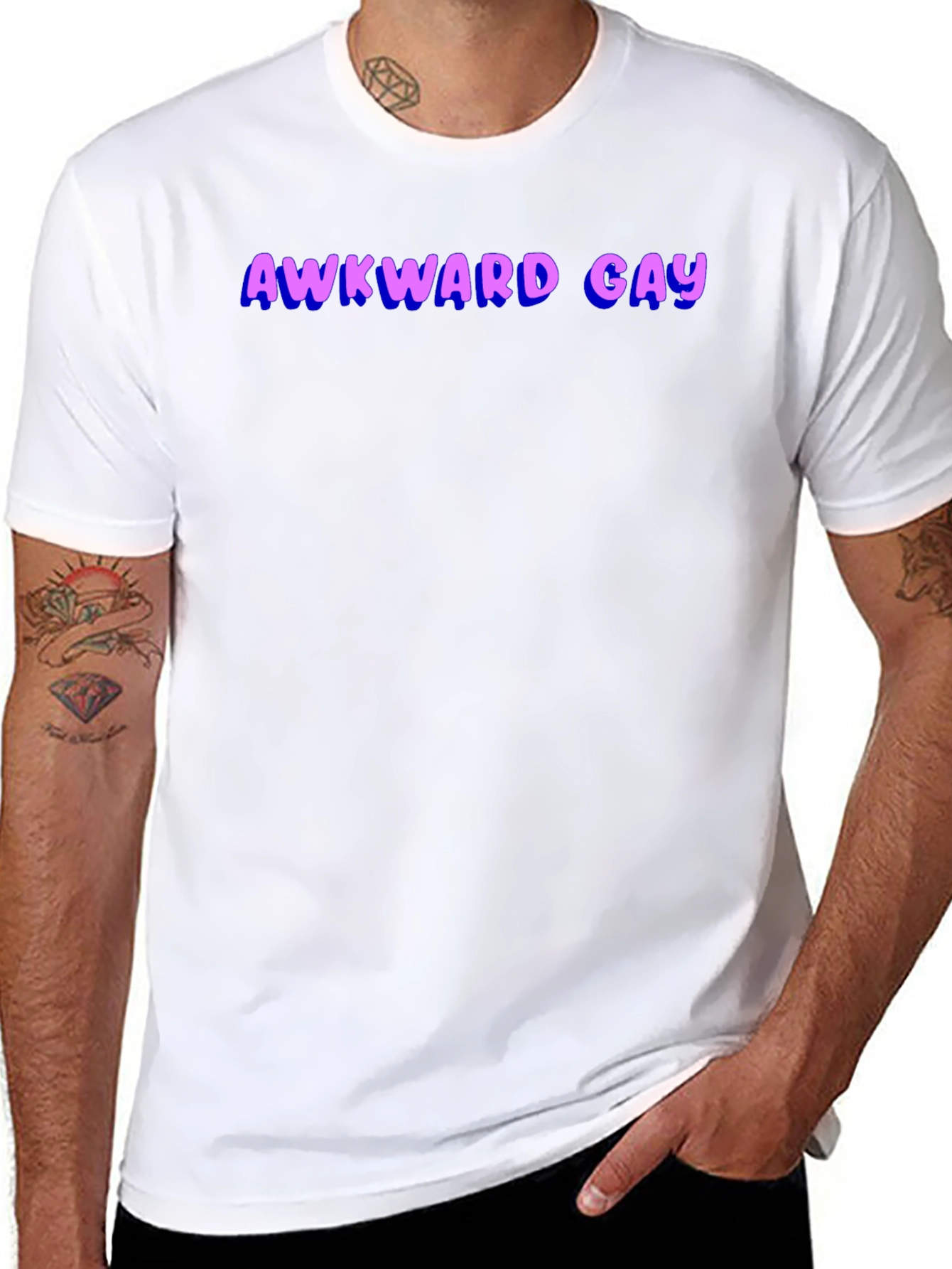 Camiseta Negra Awkward Gay