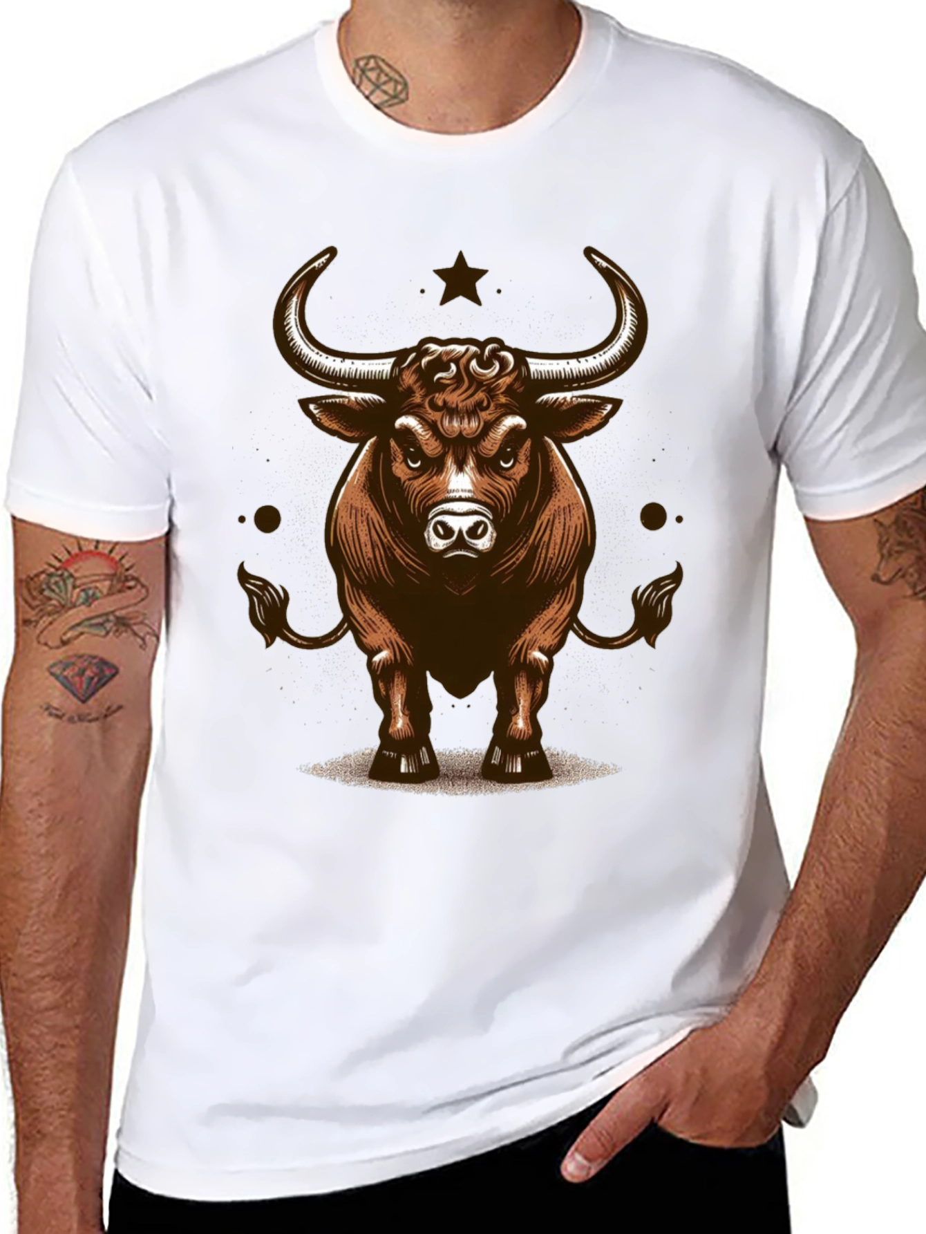 Camiseta Negra Toro Fuerte