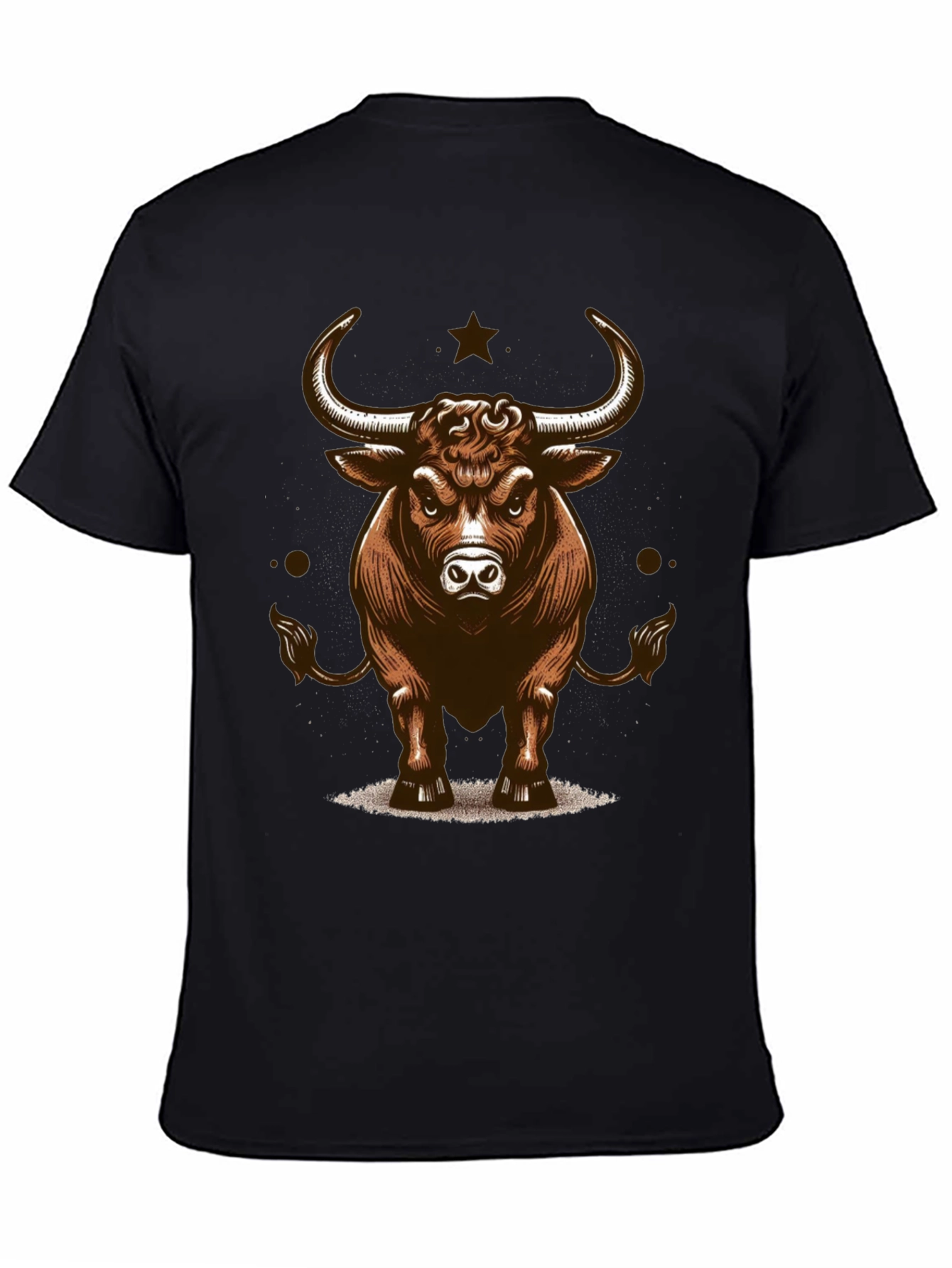 Camiseta Negra Toro Fuerte