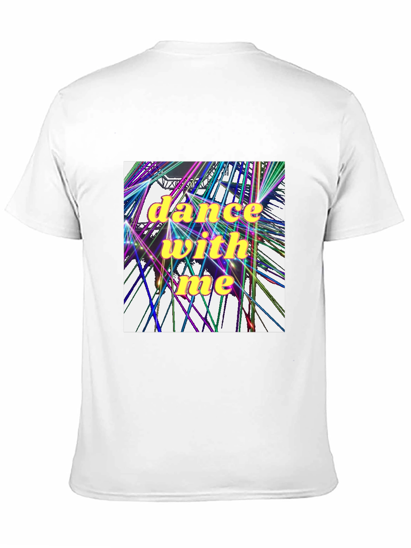 Camiseta Negra Dance With Me Diseño Abstracto