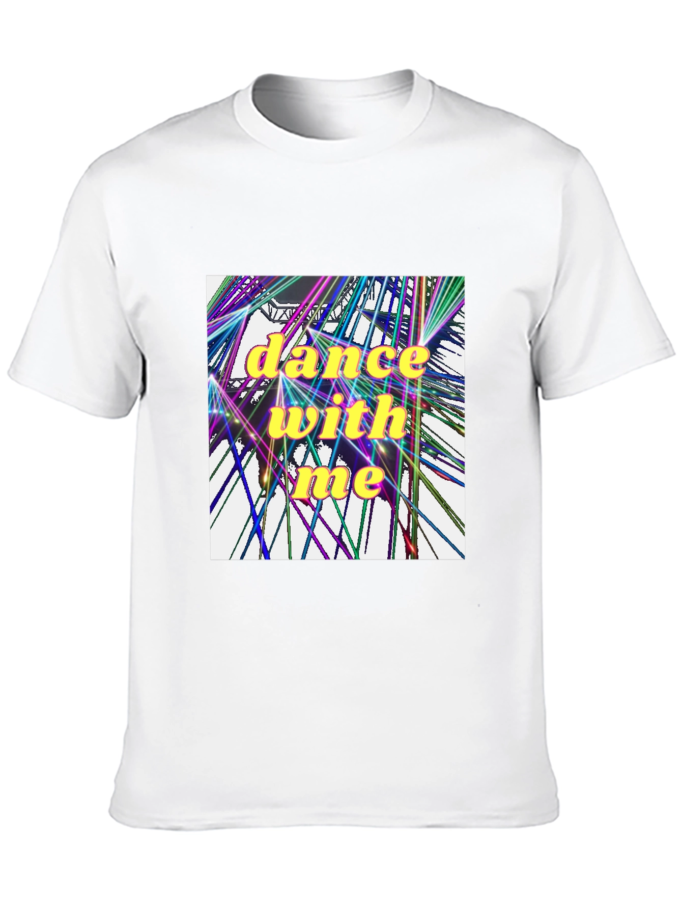 Camiseta Negra Dance With Me Diseño Abstracto