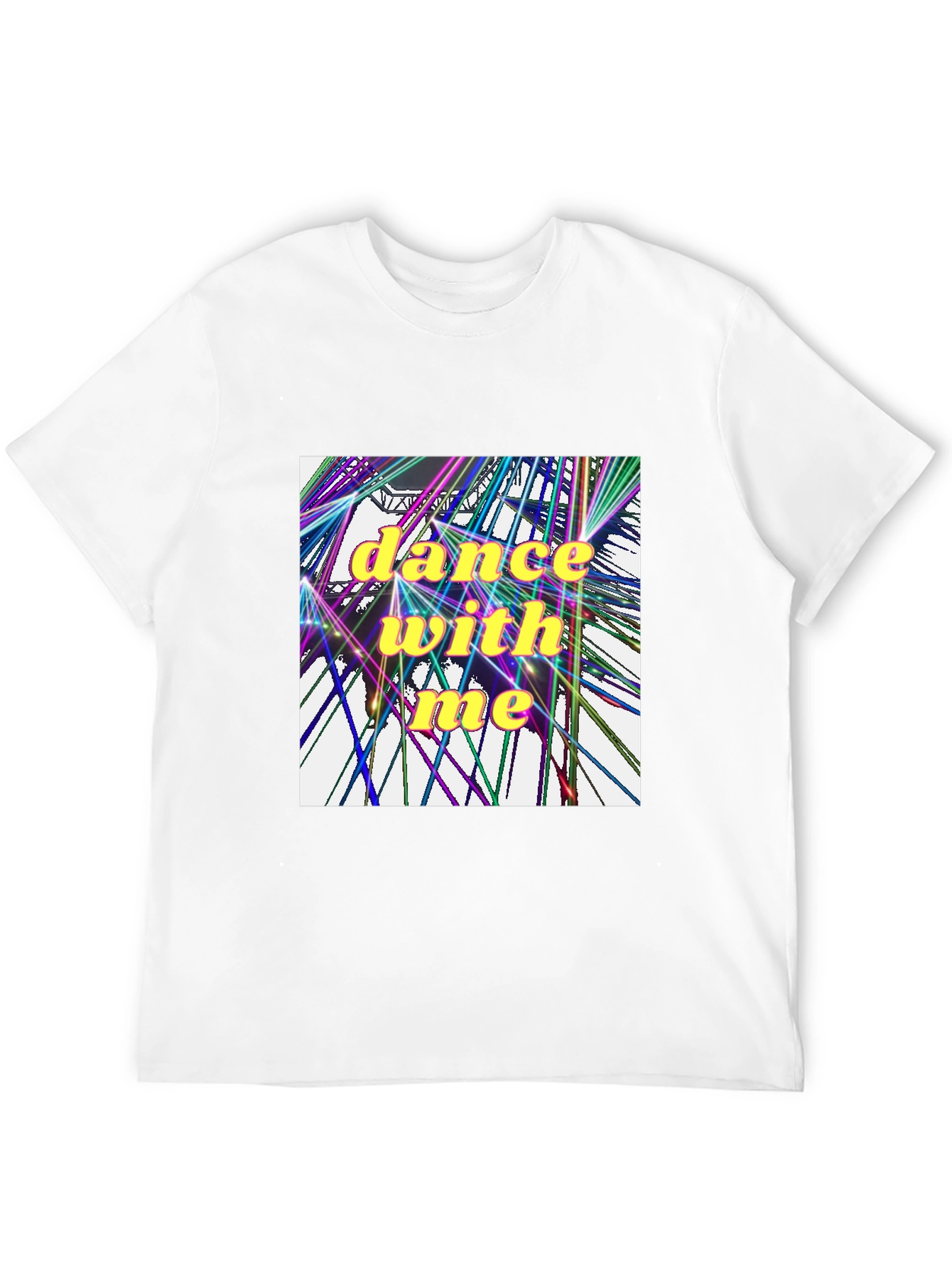 Camiseta Negra Dance With Me Diseño Abstracto