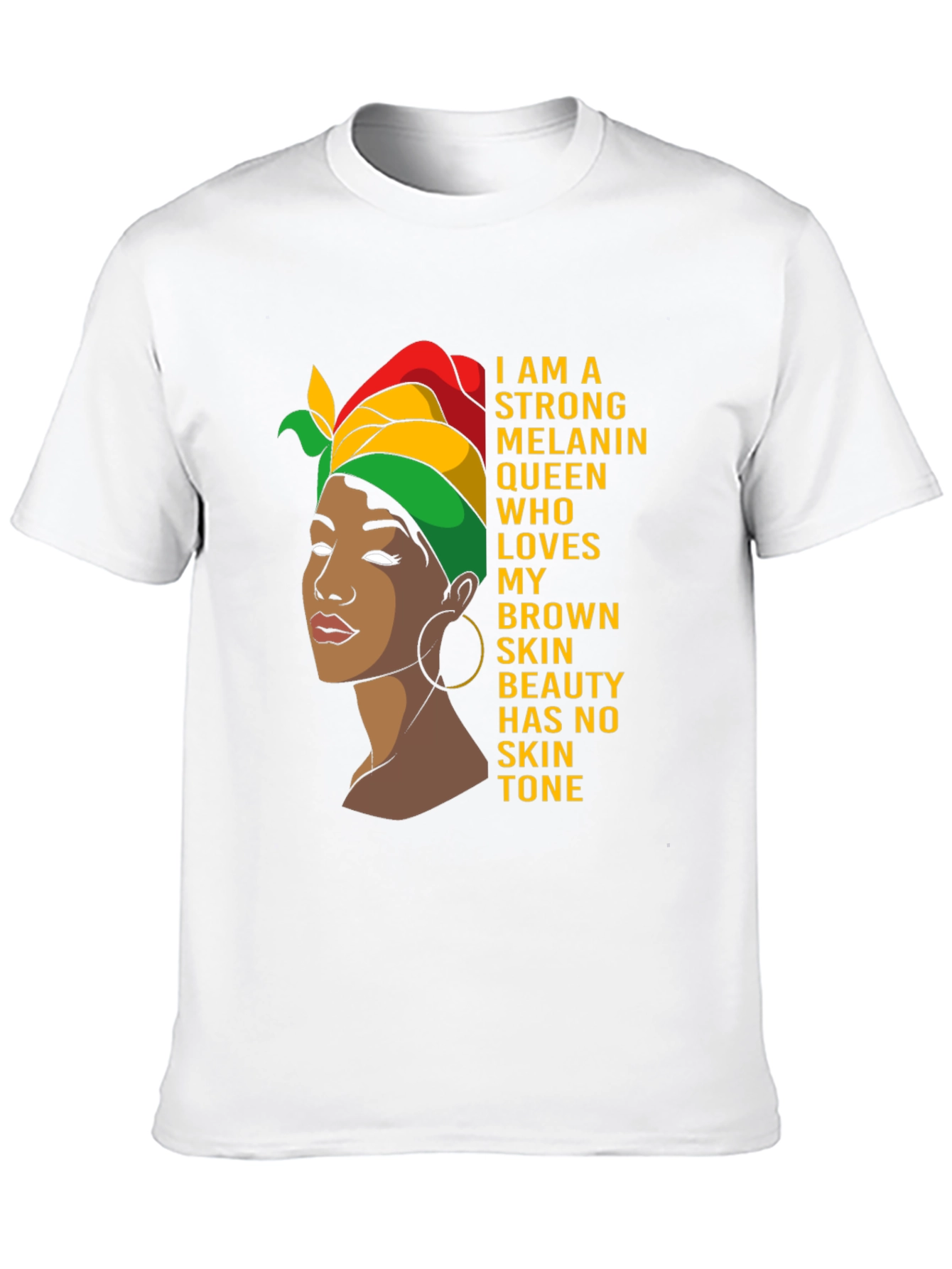 Camiseta Negra: Reina de Melanin Piel Morena Belleza