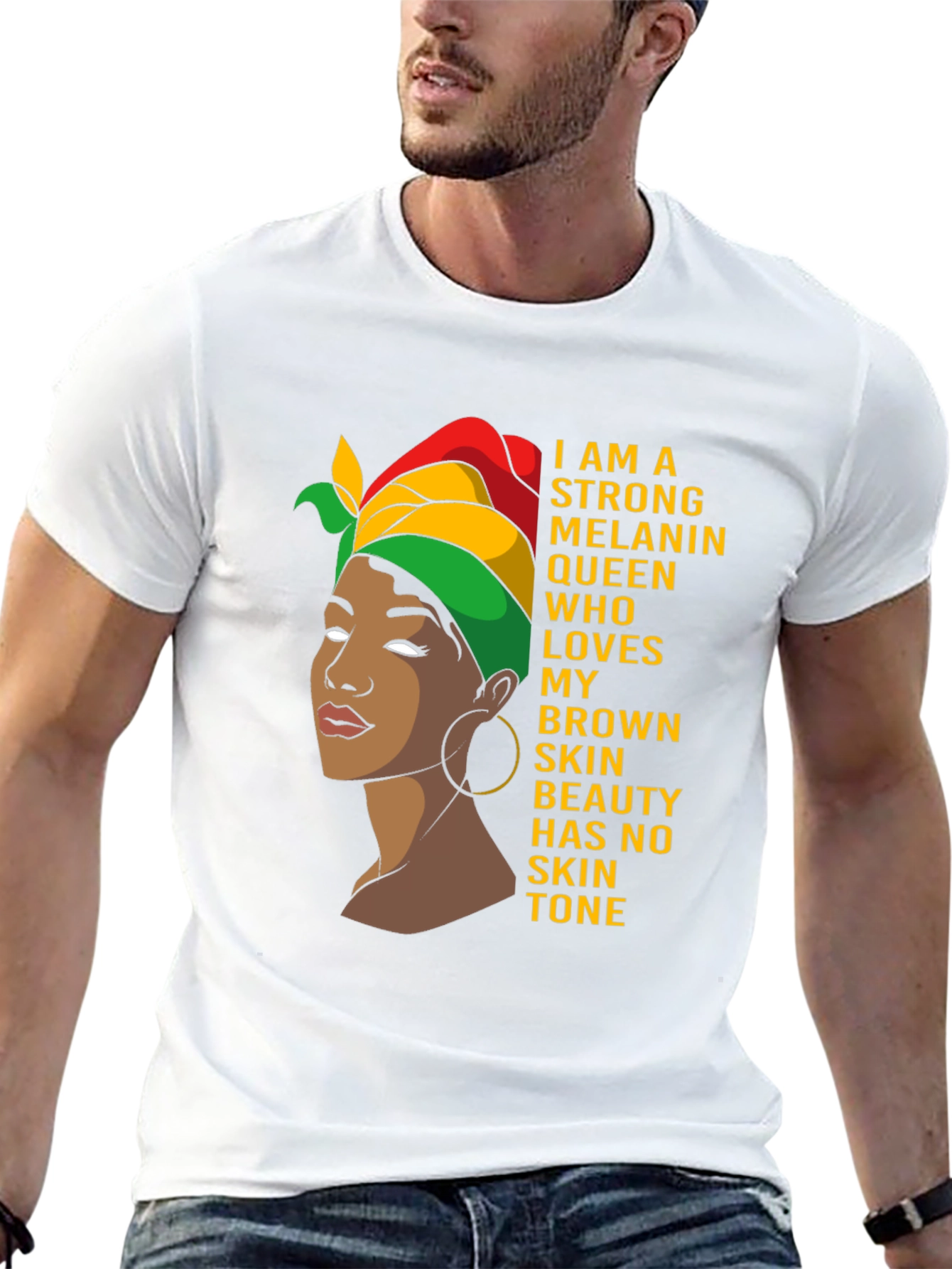 Camiseta Negra: Reina de Melanin Piel Morena Belleza