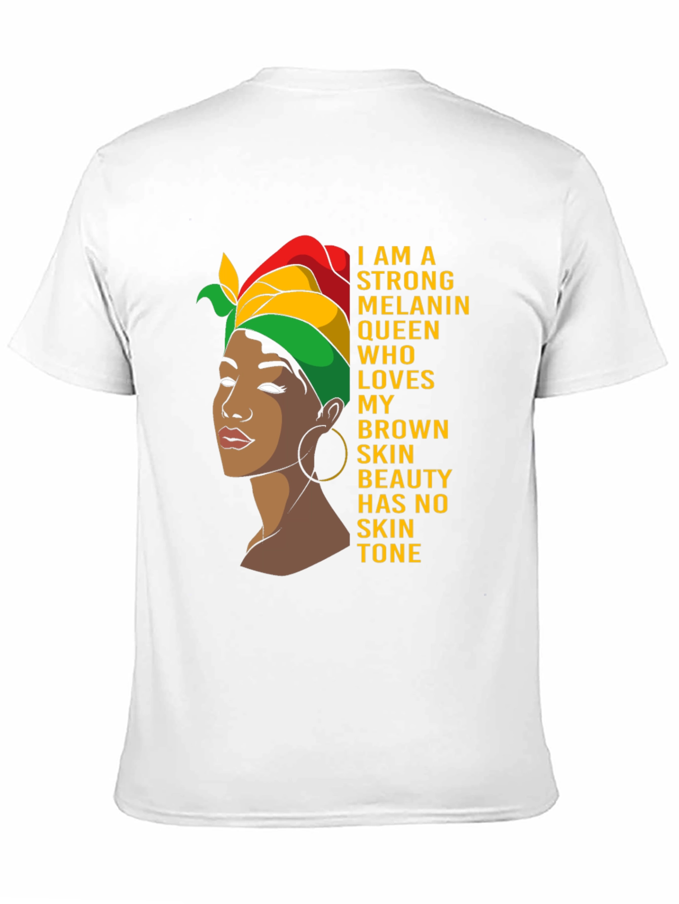 Camiseta Negra: Reina de Melanin Piel Morena Belleza