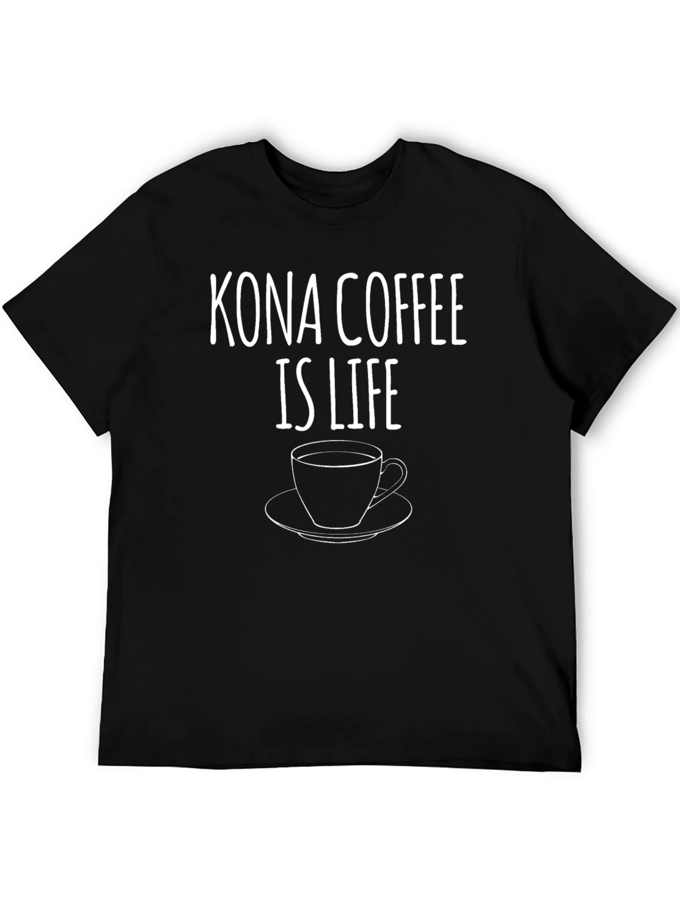 Camiseta Negra Kona Coffee Is Life