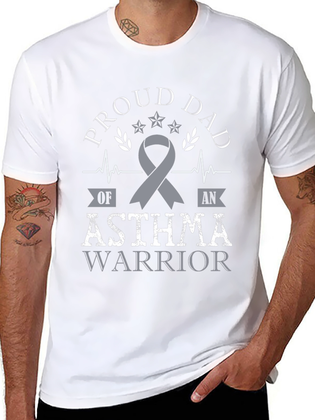 Camiseta Proud Dad Asthma Warrior