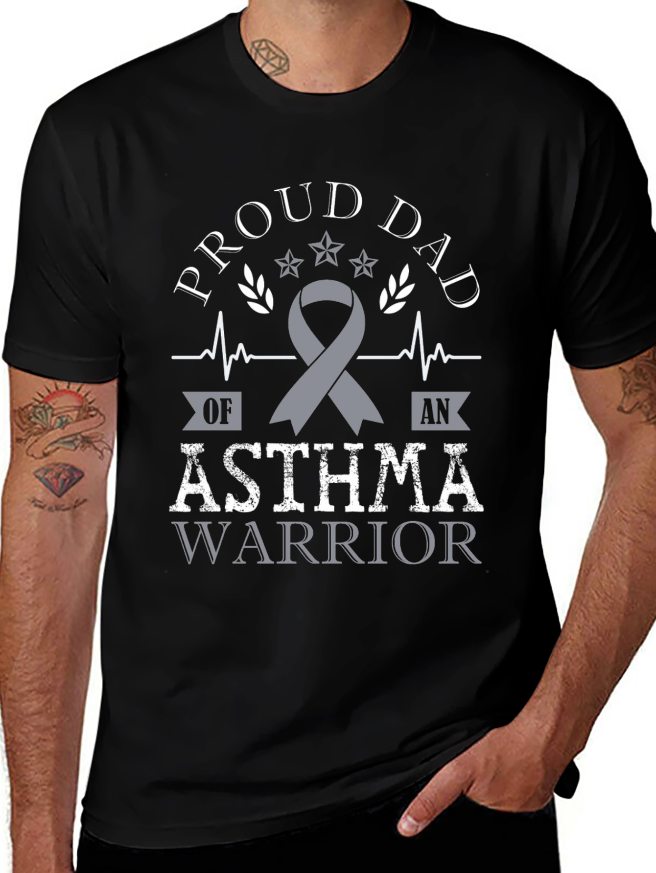 Camiseta Proud Dad Asthma Warrior