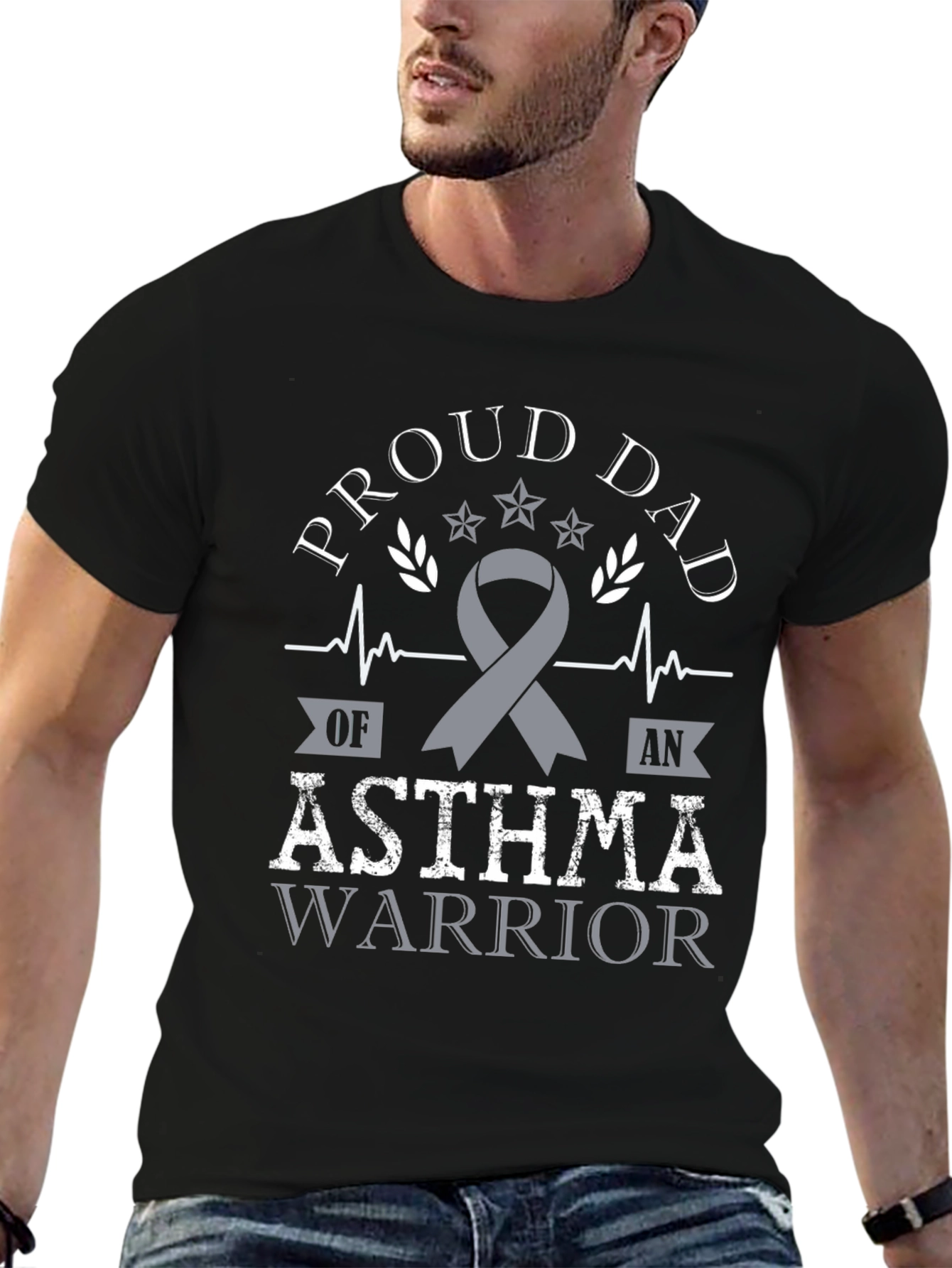 Camiseta Proud Dad Asthma Warrior